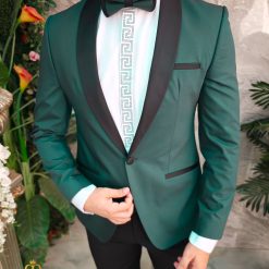 Costum verde NASMIRE Sacou Pantalon Papion C5006 4