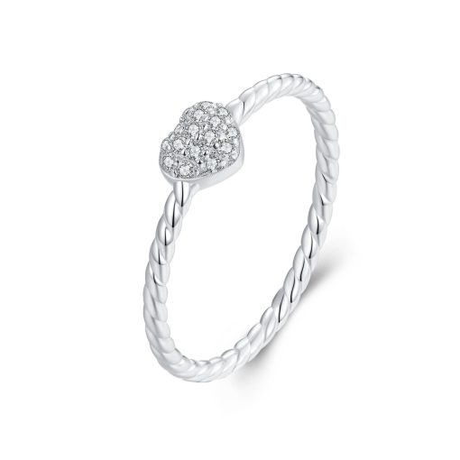 Inel din argint Silver Crystals Heart-Inele >> Inele din argint