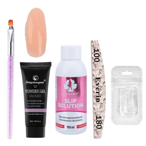 Kit Polygel FSM 30GR - Nr.10 - KIT-FSM23 - EVERIN-GEL DE UNGHII / GEL DE CONSTRUCTIE ❤️