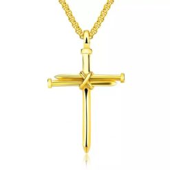 Lant cu pandantiv cruce. model cross - unisex - EFAYN-FEMEI-