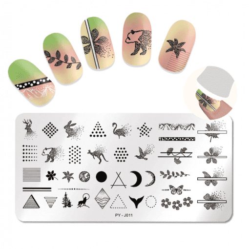 MATRITA METALICA PENTRU STAMPILA PY-J011 - PY-J011 - Everin.ro-NAIL ART ❤️ > Matrite si oja stampila