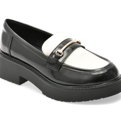 Mocasini casual ALDO alb-negru