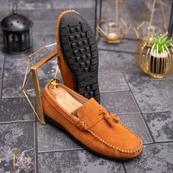 Mocasini casual de barbati Piele intoarsa cu ciucuri – AD437 2