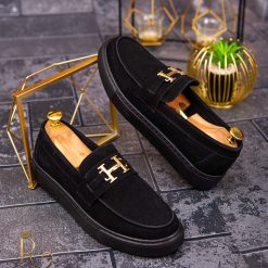 Mocasini de barbati casual negri talpa inalta ultra usoara – AD610 3