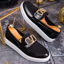 Mocasini de barbati casual negri talpa inalta ultra usoara – AD704 3