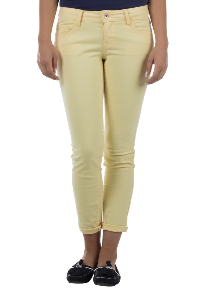 Pantaloni skinny crop cu talie joasa-FEMEI-IMBRACAMINTE/Pantaloni si colanti