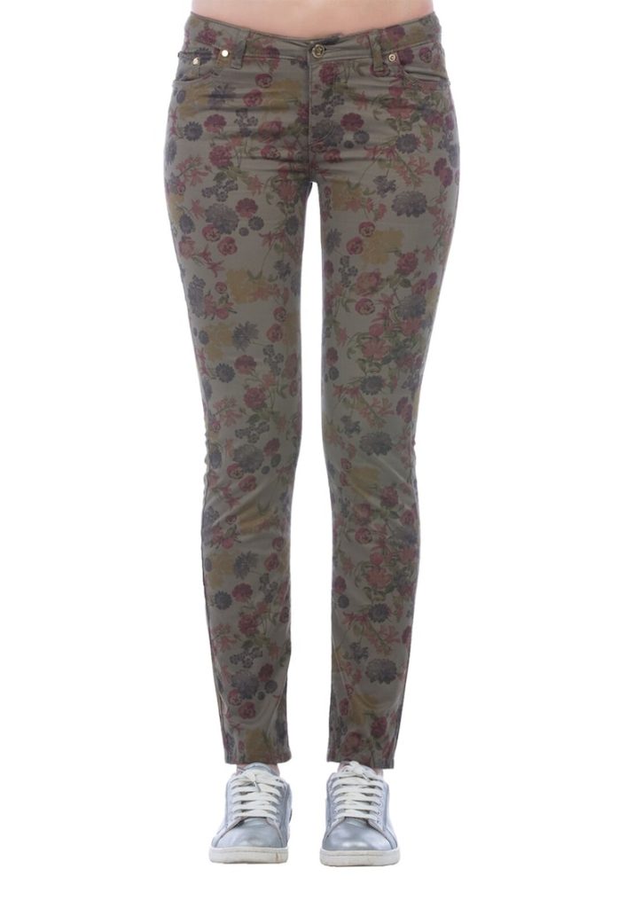 Pantaloni skinny cu imprimeu floral-FEMEI-IMBRACAMINTE/Pantaloni si colanti