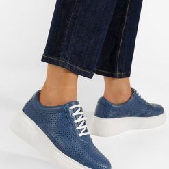 Pantofi casual cu platformă Dakota B navy-Pantofi dama casual-Sneakers cu platforma