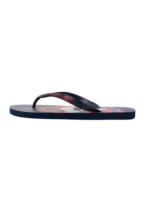 Papuci flip-flop cu logo contrastant-BARBATI-INCALTAMINTE/Papuci