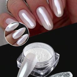 Pigment Oglinda Chrome White- ZZ12 - ZZ12 - Everin.ro-NAIL ART ❤️ > Diverse decoruri