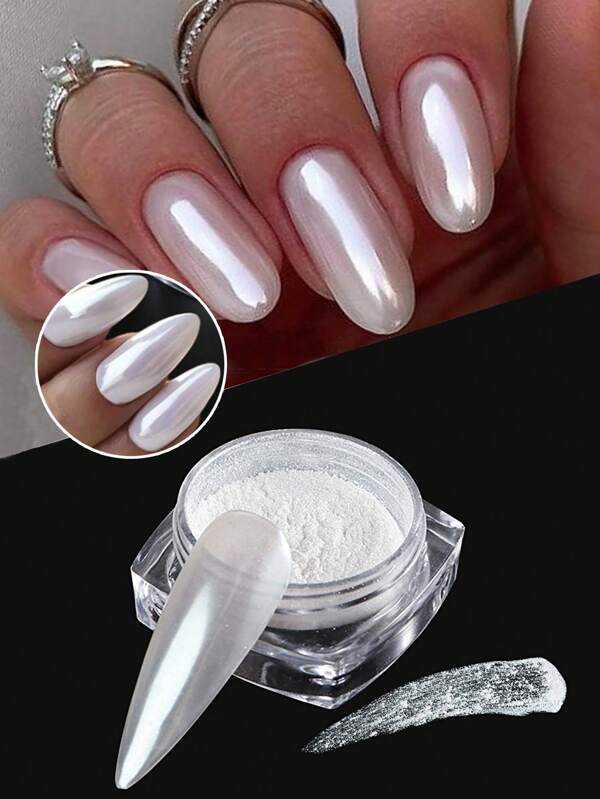 Pigment Oglinda Chrome White- ZZ12 - ZZ12 - Everin.ro-NAIL ART ❤️ > Diverse decoruri