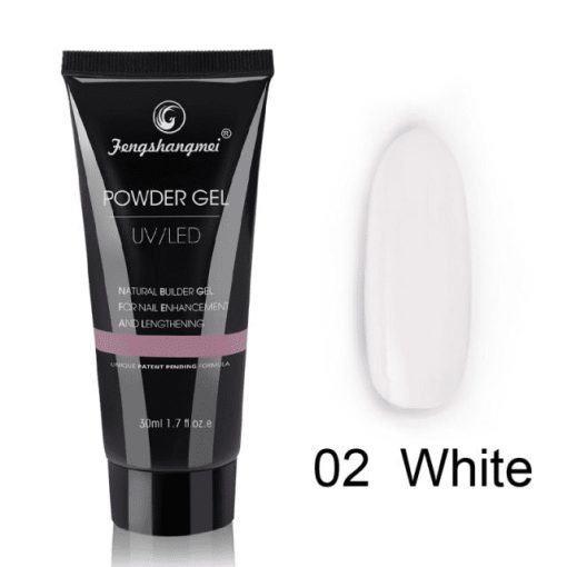 Polygel FSM 30gr- 02 White - POLYF-02 - Everin.ro-GEL DE UNGHII / GEL DE CONSTRUCTIE ❤️ > GEL CONSTRUCTIE FSM