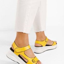 Sandale cu platformă Blueberry galbene-Sandale cu platforma-Sandale sport