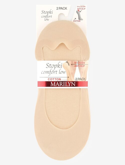 Set 2 perechi talpici microfibra cu silicon si talpa din bumbac Marilyn Low Comfort-FEMEI