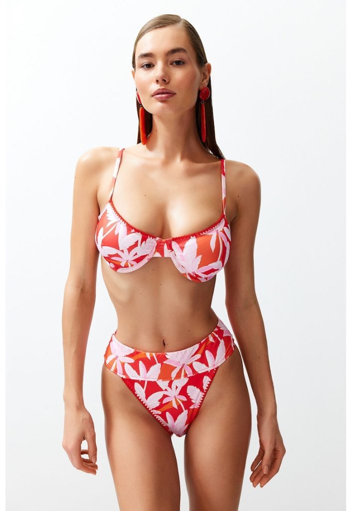 Slip cu imprimeu tropical-FEMEI-IMBRACAMINTE/Costume de baie