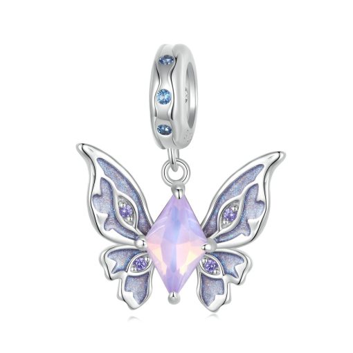 Talisman din argint Big Purple Butterfly-Talismane >> Talismane din Argint (toate)