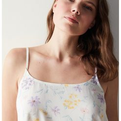 Top lejer de pijama cu imprimeu floral-FEMEI-IMBRACAMINTE/Pijamale si halate de baie