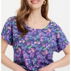 Tricou cu imprimeu floral-FEMEI-IMBRACAMINTE/Tricouri si maiouri