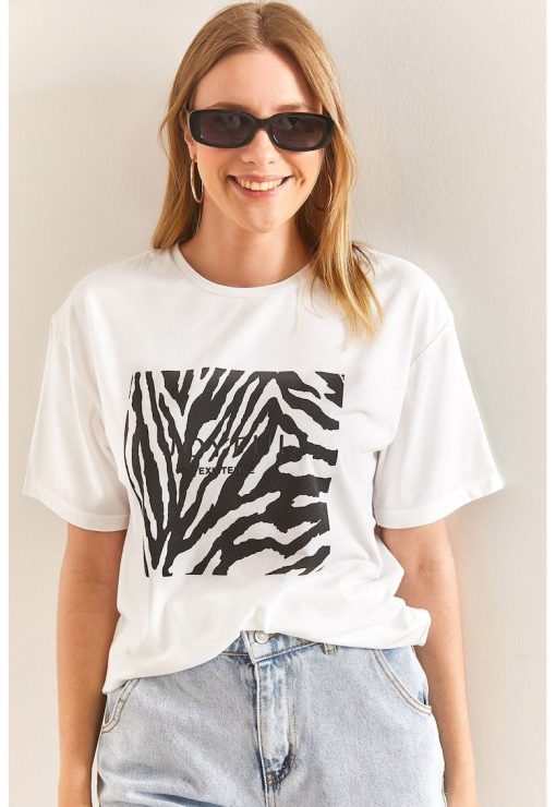 Tricou cu imprimeu zebra-FEMEI-IMBRACAMINTE/Tricouri si maiouri