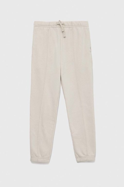 Abercrombie & Fitch pantaloni de trening pentru copii culoarea bej