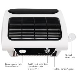 Aparat Manichiura 3 in 1 Aspirator Freza Lampa LED Iluminat LUXORISE 5