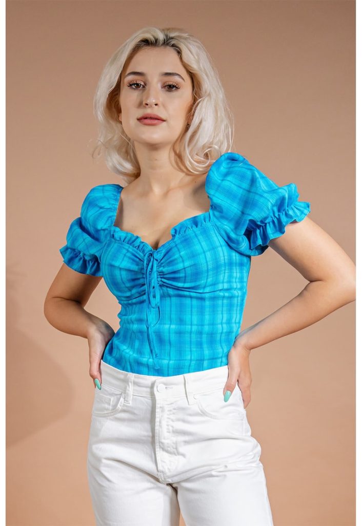 Bluza cu maneci bufante-FEMEI-IMBRACAMINTE/Bluze