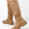 Cizme dama fara toc Martha camel-Cizme fara toc-Noutăți