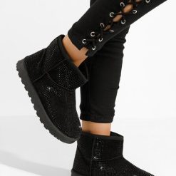 Cizme tip ugg Rosaine negre-Cizme tip UGG-Cizme tip UGG