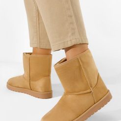 Cizme tip ugg camel Chica-Cizme tip UGG-Cizme tip UGG