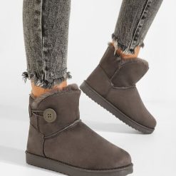 Cizme tip ugg gri Troyes-Cizme tip UGG-Cizme tip UGG