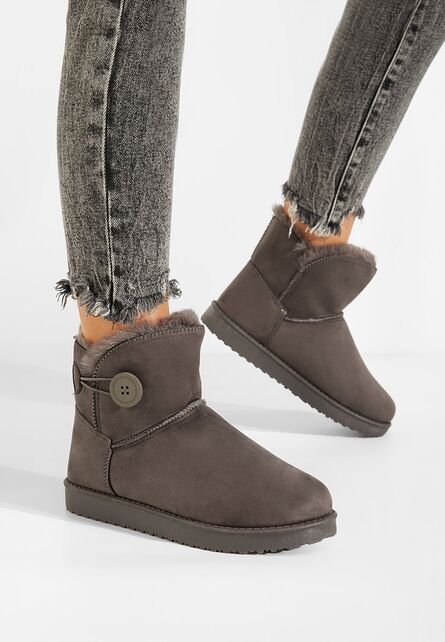 Cizme tip ugg gri Troyes-Cizme tip UGG-Cizme tip UGG