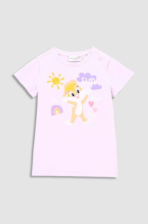 Coccodrillo tricou copii x Looney Tunes culoarea violet-Îmbrăcăminte