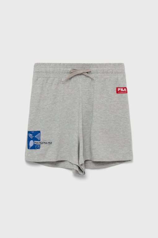 Fila pantaloni scurti copii culoarea gri