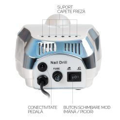 Freza Unghii Profesionala Elite Nails 30.000 RPM SensoPRO Milano Platinum Silver 5