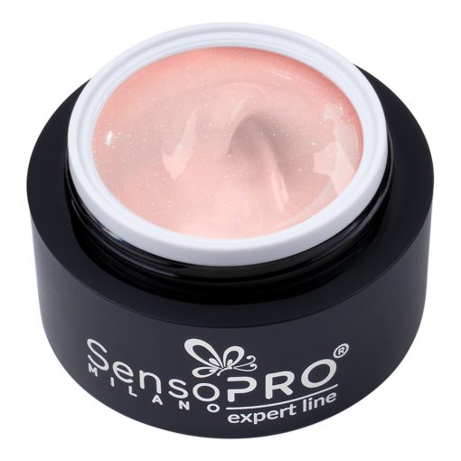 Gel Constructie Unghii Expert Line SensoPRO Milano - Coral Glimmer 15ml-Geluri UV > Geluri UV Constructie