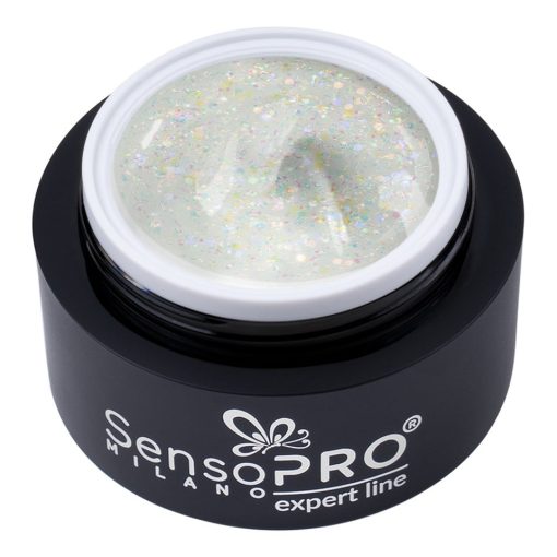 Gel Constructie Unghii Expert Line SensoPRO Milano - Water Glitz 15ml-Geluri UV > Geluri UV Constructie