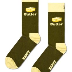 Happy Socks sosete Butter Sock culoarea verde