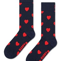 Happy Socks sosete Heart Sock culoarea albastru marin-Şosete