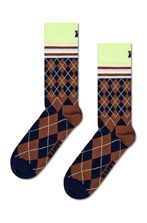 Happy Socks sosete Mixed Argyle Sock culoarea maro