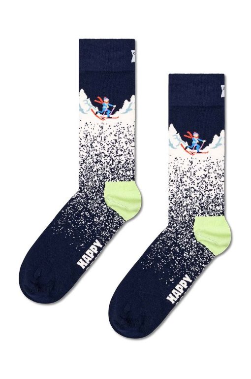 Happy Socks sosete Snowy Night Sock culoarea albastru marin