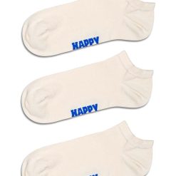 Happy Socks sosete Solid Low 3-pack culoarea alb-Şosete