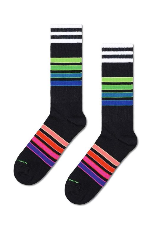 Happy Socks sosete Street Stripe Sneaker culoarea negru-Şosete