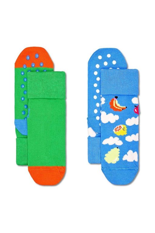 Happy Socks sosete copii Kids Antislip 2-Pack Cloudy Fruit Socks 2-pack P001487-Îmbrăcăminte