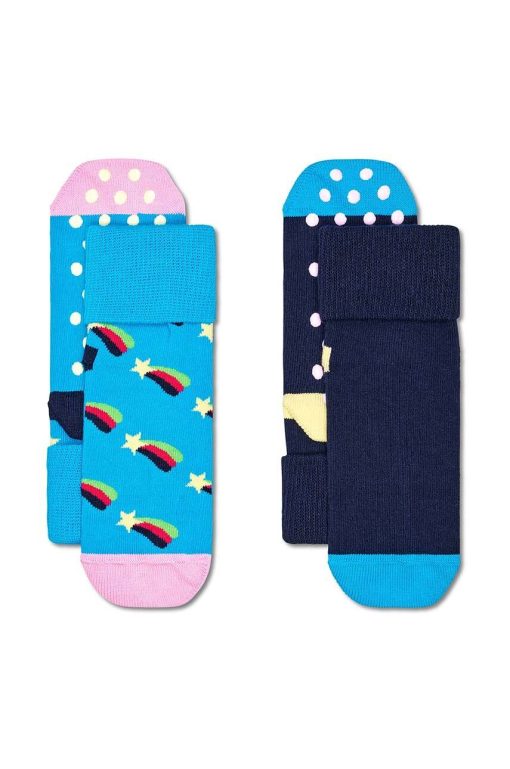 Happy Socks sosete copii Kids Antislip 2-Pack Shooting Star Socks 2-pack P001481-Îmbrăcăminte