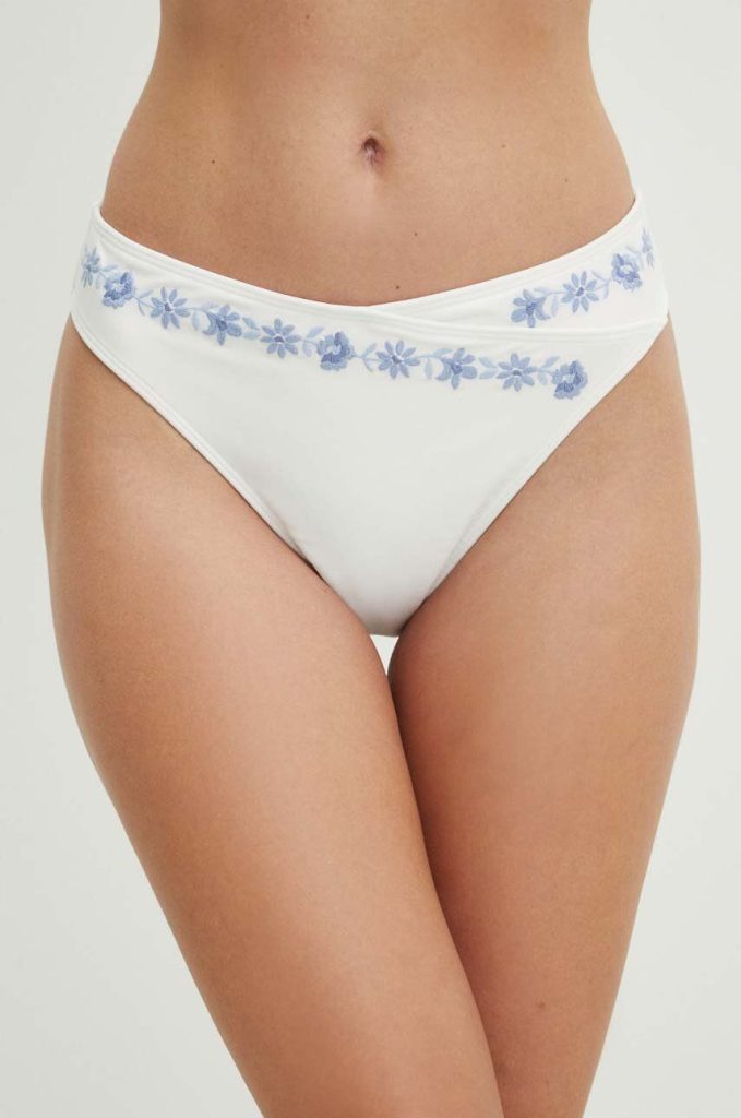 Hollister Co. chiloti de baie culoarea alb-Costume de baie