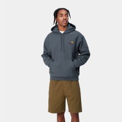 Hooded American Script Sweatshirt-Barbati