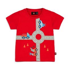 Lego tricou de bumbac pentru copii culoarea rosu