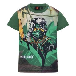 Lego tricou de bumbac pentru copii culoarea verde