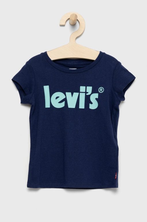 Levi's tricou de bumbac pentru copii culoarea albastru marin-Îmbrăcăminte