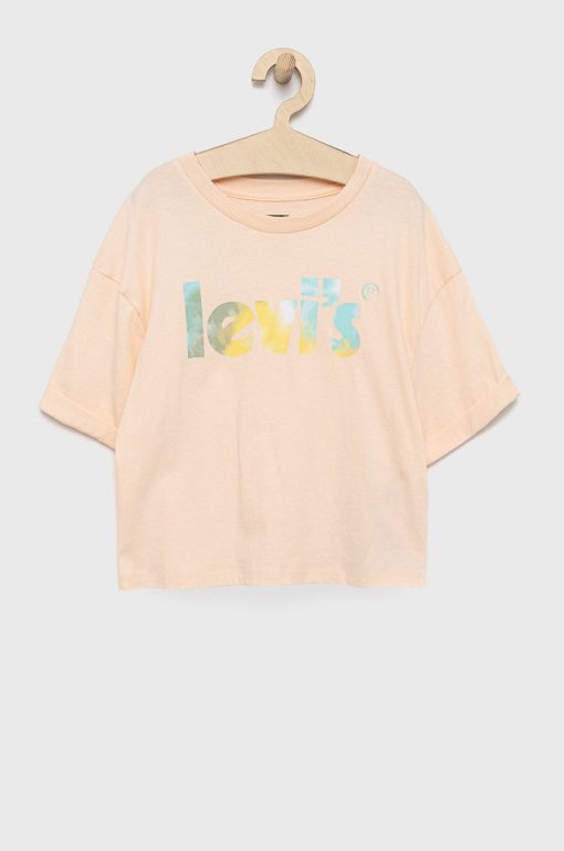 Levi's tricou de bumbac pentru copii culoarea roz-Îmbrăcăminte